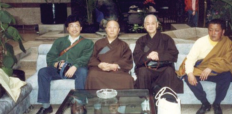 Mr. William Wong, Lama Kan Tsao, a monk and a tulku, 1992