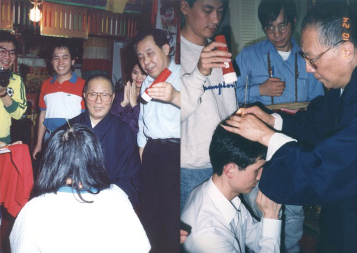 Lama Kan Tsao giving Phowa blessings for students in N.Y. 